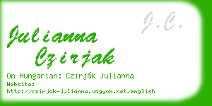 julianna czirjak business card