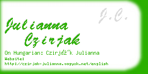 julianna czirjak business card